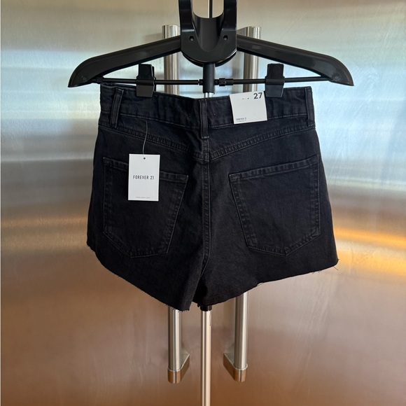 Forever 21 Black  Embroidered Daisy Jean Shorts - Picture 5 of 8